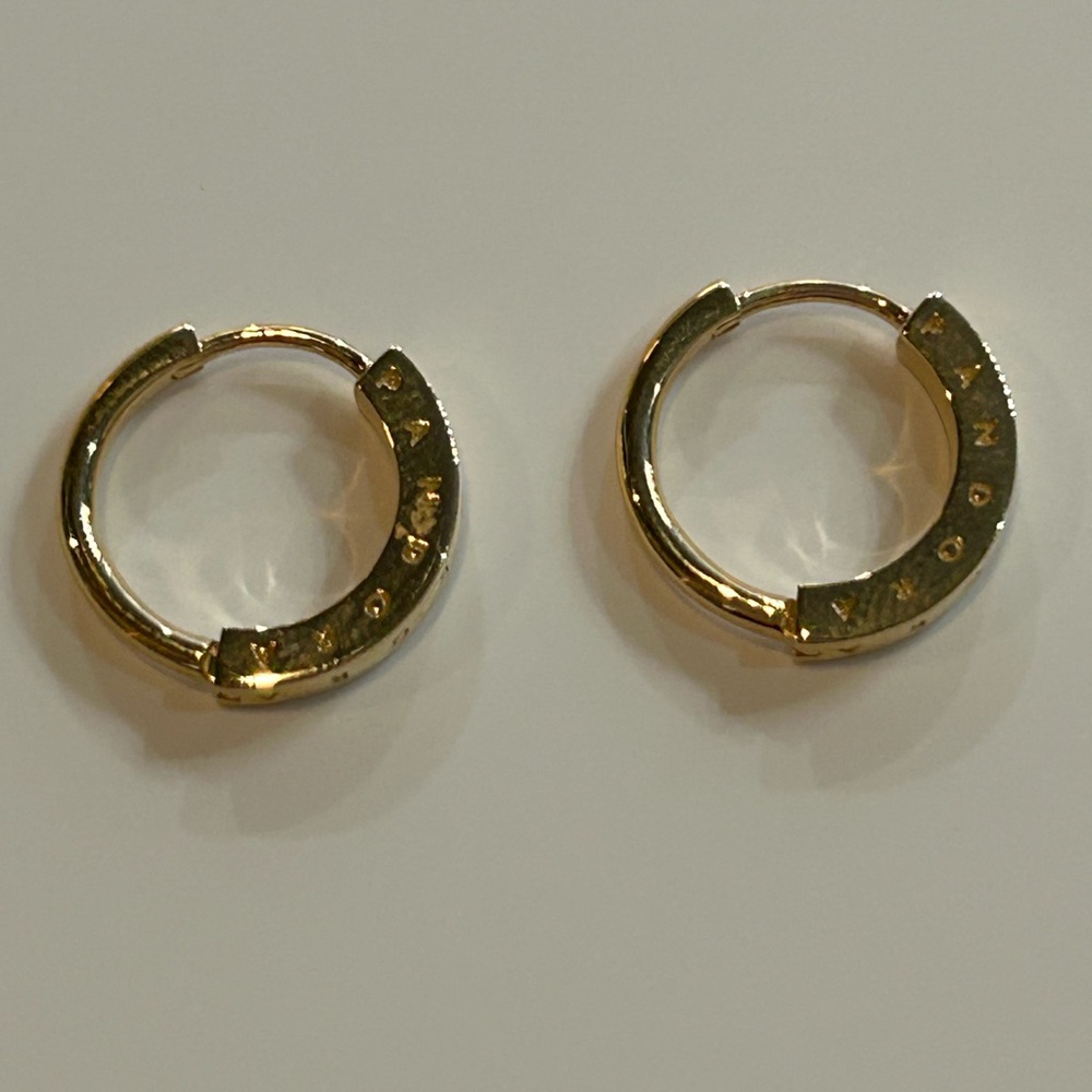 Pandora Gold Huggie Hoop Earrings